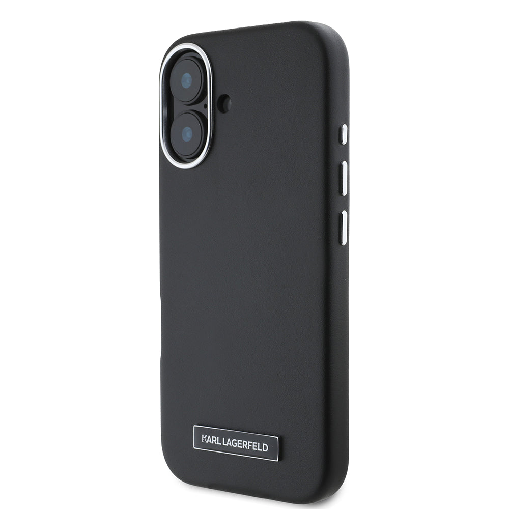MagSafe futrola za Apple iPhone 16 Plus, Karl Lagerfeld, FW Metal Plate, Crna