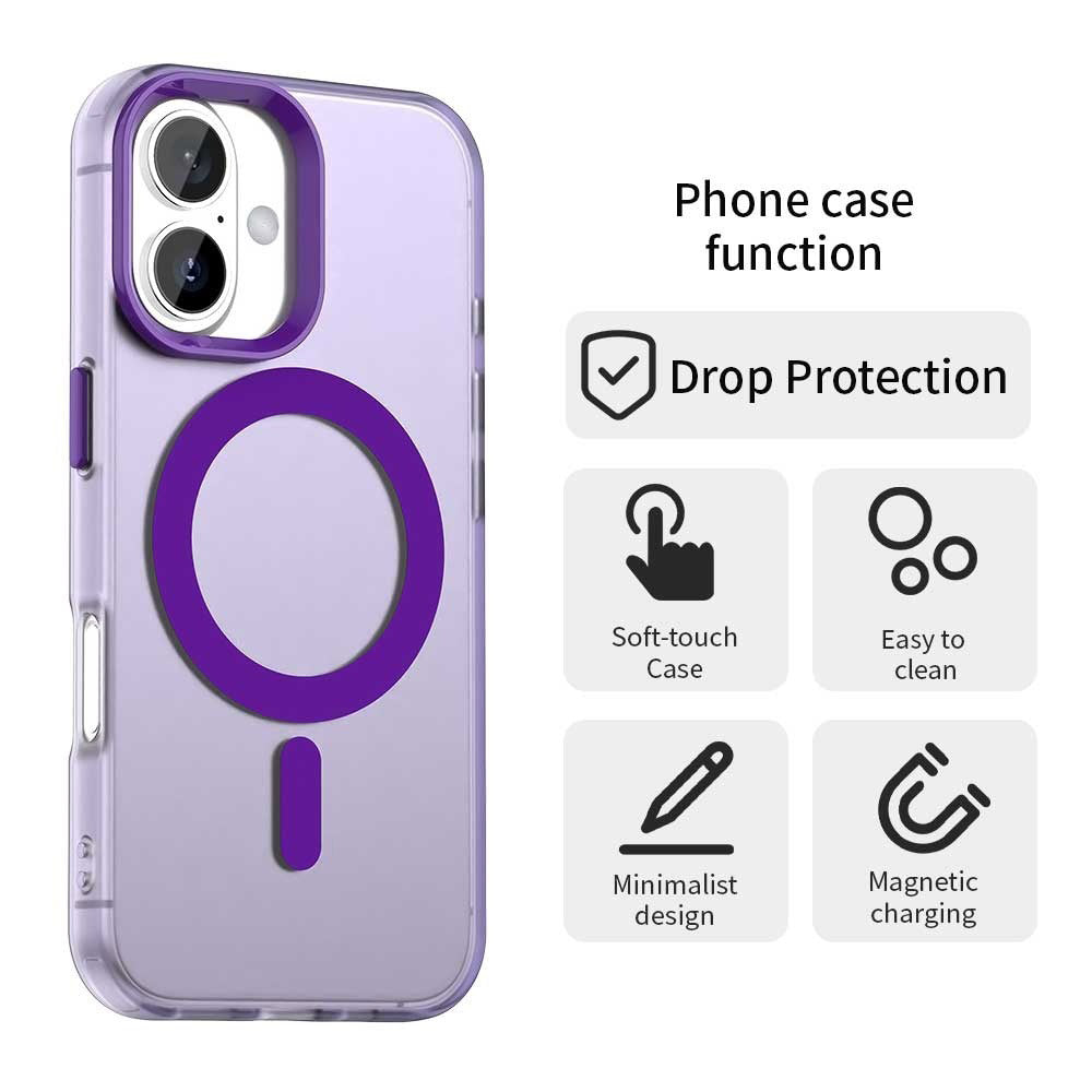 MagSafe futrola za Apple iPhone 16 Plus, Techsuit, CandyCase, Ljubičasta