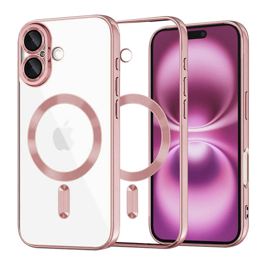 MagSafe maska za Apple iPhone 16 Plus, Techsuit, Luxury Crystal, Roza