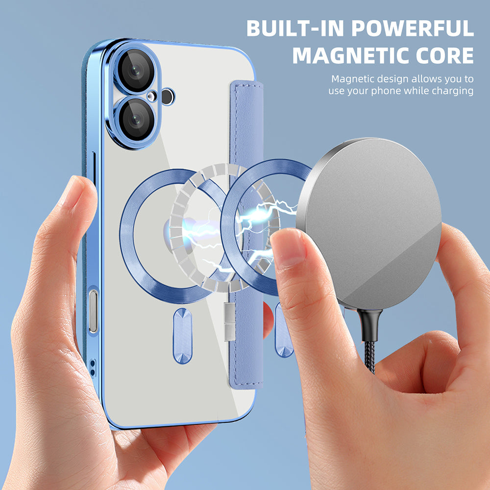 MagSafe futrola za Apple iPhone 16 Plus, Techsuit, SmartMag Book, Plava