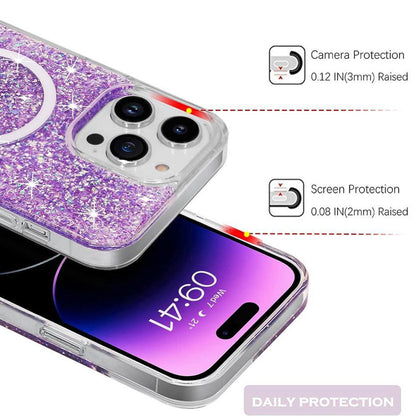 MagSafe futrola za Apple iPhone 16 Plus, Techsuit, Sparkly Glitter, Ljubičasta
