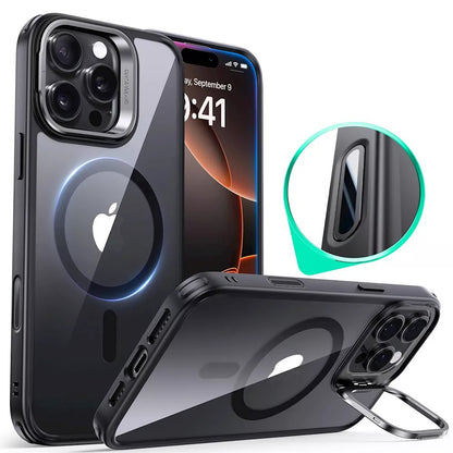 Futrola MagSafe za Apple iPhone 16 Pro, ESR, Classic Hybrid Kickstand Slide, Crno Prozirna