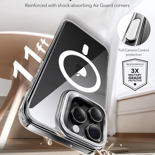 Futrola MagSafe za Apple iPhone 16 Pro, ESR, Classic Hybrid Kickstand Slide, Prozirna