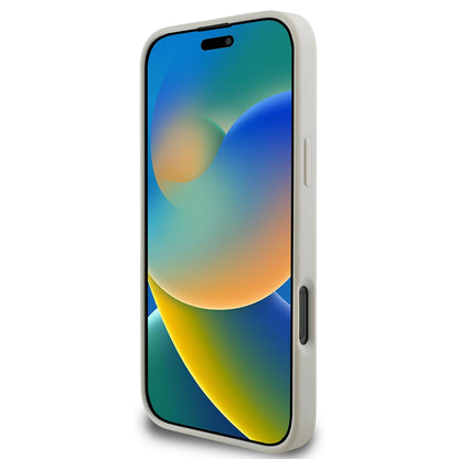 MagSafe futrola za Apple iPhone 16 Pro, Guess, Grained Gold Ring, Bež