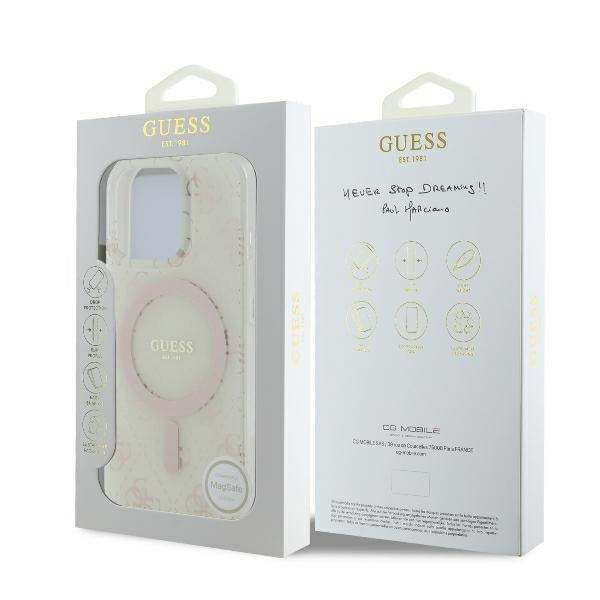 MagSafe futrola za Apple iPhone 16 Pro, Guess, IML 4G Background, Bijela