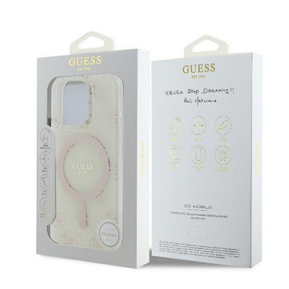 MagSafe futrola za Apple iPhone 16 Pro, Guess, IML 4G Background, Bijela