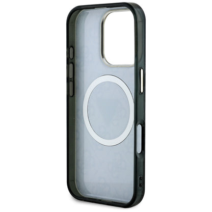 MagSafe futrola za Apple iPhone 16 Pro, Guess, IML Glitter 4G Circle Triangle, Crna