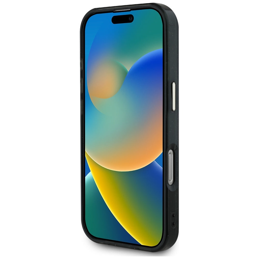 MagSafe futrola za Apple iPhone 16 Pro, Guess, IML Glitter 4G Circle Triangle, Crna