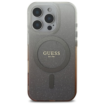 Futrola MagSafe za Apple iPhone 16 Pro, Guess, IML Glitter Gradient, Smeđa