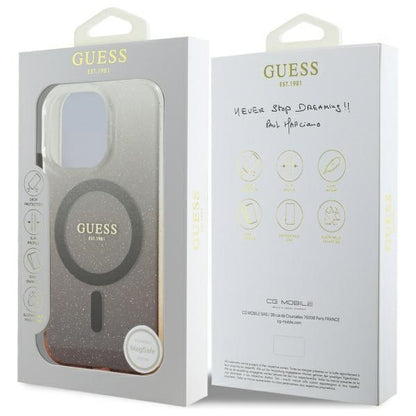 Futrola MagSafe za Apple iPhone 16 Pro, Guess, IML Glitter Gradient, Smeđa