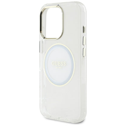 MagSafe futrola za Apple iPhone 16 Pro, Guess, IML Metal Colored Circle, Bijela