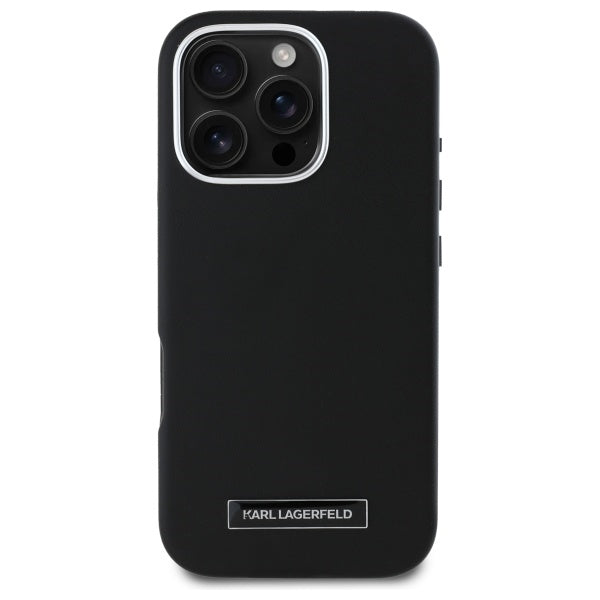 MagSafe futrola za Apple iPhone 16 Pro, Karl Lagerfeld, FW Metal Plate, Crna