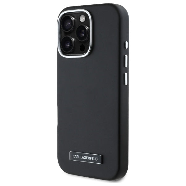 MagSafe futrola za Apple iPhone 16 Pro, Karl Lagerfeld, FW Metal Plate, Crna
