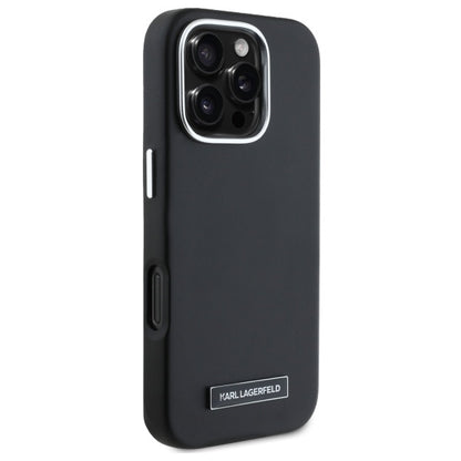 MagSafe futrola za Apple iPhone 16 Pro, Karl Lagerfeld, FW Metal Plate, Crna
