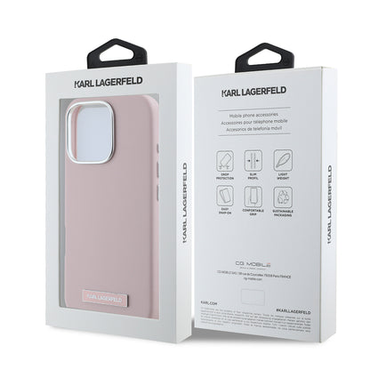 MagSafe futrola za Apple iPhone 16 Pro, Karl Lagerfeld, FW Metal Plate, Roza