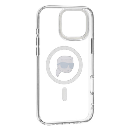 Futrola MagSafe za Apple iPhone 16 Pro, Karl Lagerfeld, IML Metal Karl's Head, Bijela
