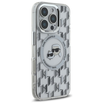 MagSafe futrola za Apple iPhone 16 Pro, Karl Lagerfeld, IML Monogram Karl & Choupette's Heads, Prozirna