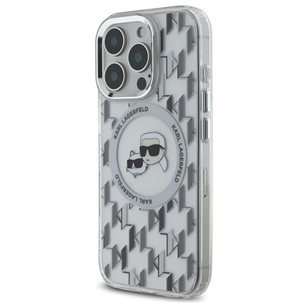 MagSafe futrola za Apple iPhone 16 Pro, Karl Lagerfeld, IML Monogram Karl & Choupette's Heads, Prozirna