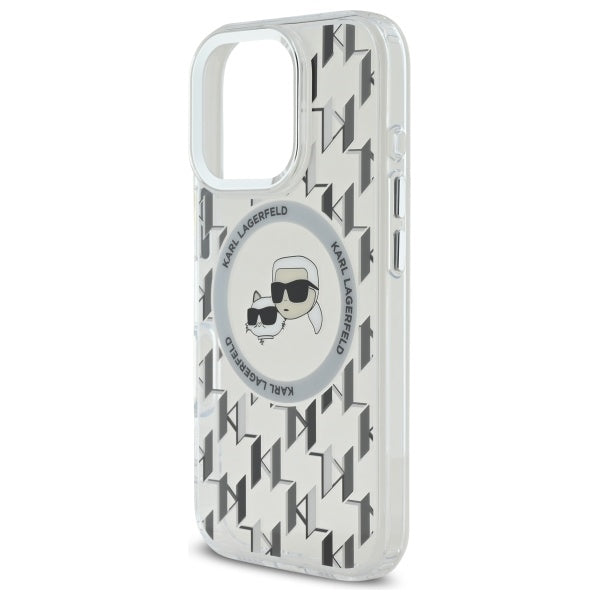 MagSafe futrola za Apple iPhone 16 Pro, Karl Lagerfeld, IML Monogram Karl & Choupette's Heads, Prozirna