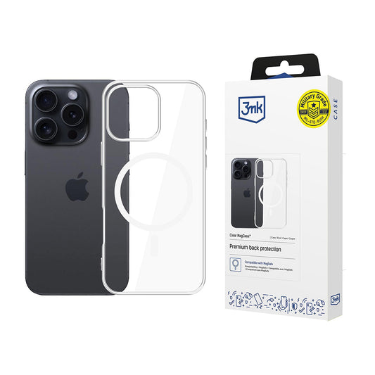 MagSafe futrola za Apple iPhone 16 Pro Max, 3MK, Clear MagCase, Prozirna