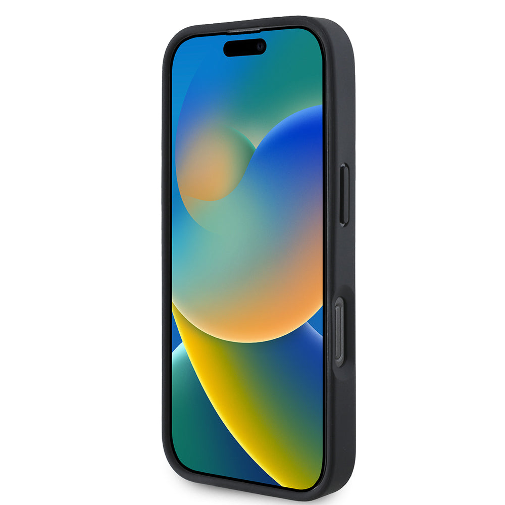 Futrola MagSafe za Apple iPhone 16 Pro Max, BMW, Perforated M Perf. Tricolor Stripers, Crna