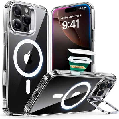 Futrola MagSafe za Apple iPhone 16 Pro Max, ESR, Classic Hybrid Kickstand Slide, Prozirna