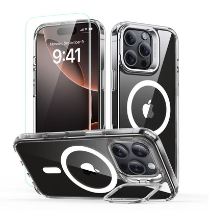 Futrola MagSafe za Apple iPhone 16 Pro Max, ESR, Classic Hybrid Kickstand s zaštitom za ekran, Prozirna