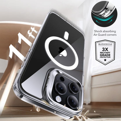 Futrola MagSafe za Apple iPhone 16 Pro Max, ESR, Classic Hybrid Kickstand s zaštitom za ekran, Prozirna