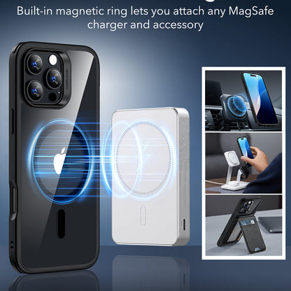 Futrola MagSafe za Apple iPhone 16 Pro Max, ESR, Classic Hybrid, Crno Prozirna
