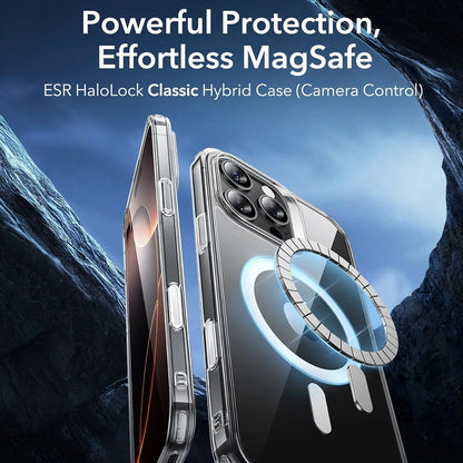 Husa MagSafe za Apple iPhone 16 Pro Max, ESR, Classic Hybrid Slide, Crno Prozirna