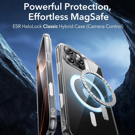 Husa MagSafe za Apple iPhone 16 Pro Max, ESR, Classic Hybrid Slide, Crno Prozirna