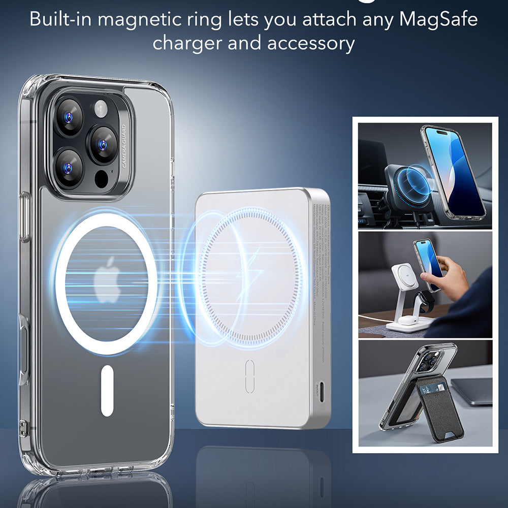 Futrola MagSafe za Apple iPhone 16 Pro Max, ESR, Classic Hybrid, Satinirano prozirna