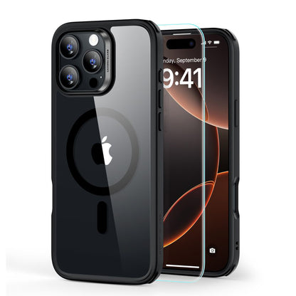 Futrola MagSafe za Apple iPhone 16 Pro Max, ESR, Classic Hybrid sa zaštitnikom ekrana, Prozirno Crna