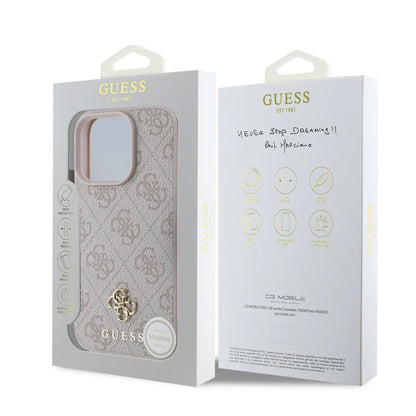 MagSafe futrola za Apple iPhone 16 Pro Max, Guess, 4G Classic, Roza