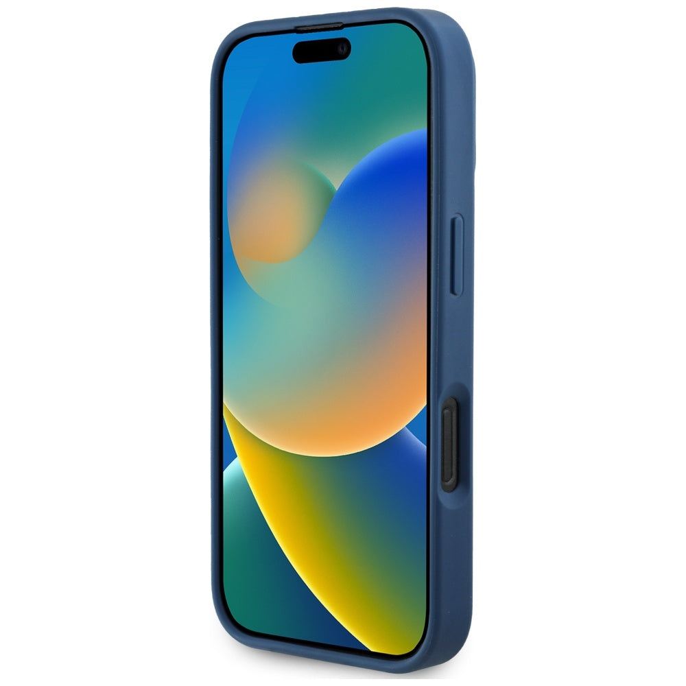 Futrola MagSafe za Apple iPhone 16 Pro Max, Guess, Grained Flowers, Plava