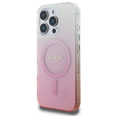 MagSafe futrola za Apple iPhone 16 Pro Max, Guess, IML Glitter Gradient, Roza
