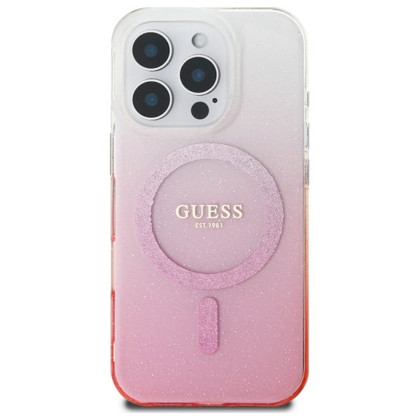 MagSafe futrola za Apple iPhone 16 Pro Max, Guess, IML Glitter Gradient, Roza
