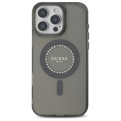 MagSafe futrola za Apple iPhone 16 Pro Max, Guess, IML Rhinestone, Crna