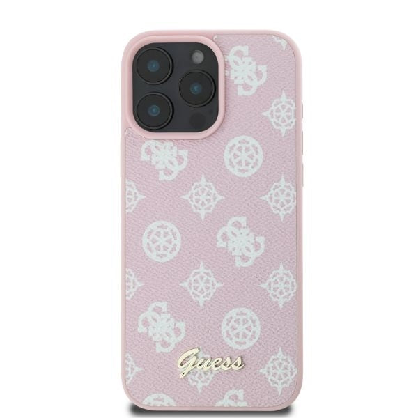 MagSafe futrola za Apple iPhone 16 Pro Max, Guess, Peony Script, Roza