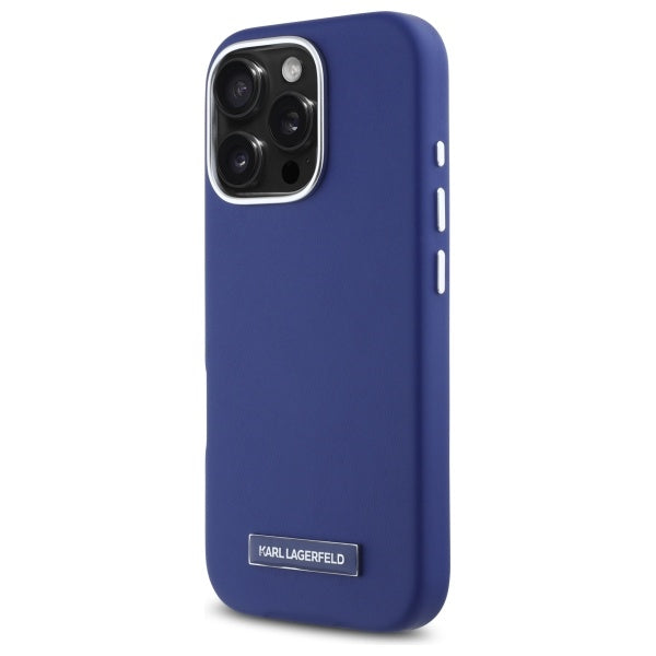 MagSafe futrola za Apple iPhone 16 Pro Max, Karl Lagerfeld, FW Metal Plate, Plava