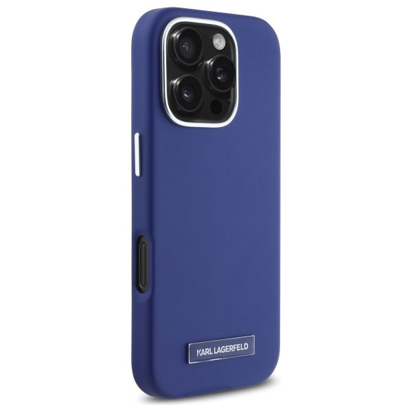 MagSafe futrola za Apple iPhone 16 Pro Max, Karl Lagerfeld, FW Metal Plate, Plava