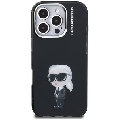 Futrola MagSafe za Apple iPhone 16 Pro Max, Karl Lagerfeld, IML Aquarelle Logo Karl, Crna