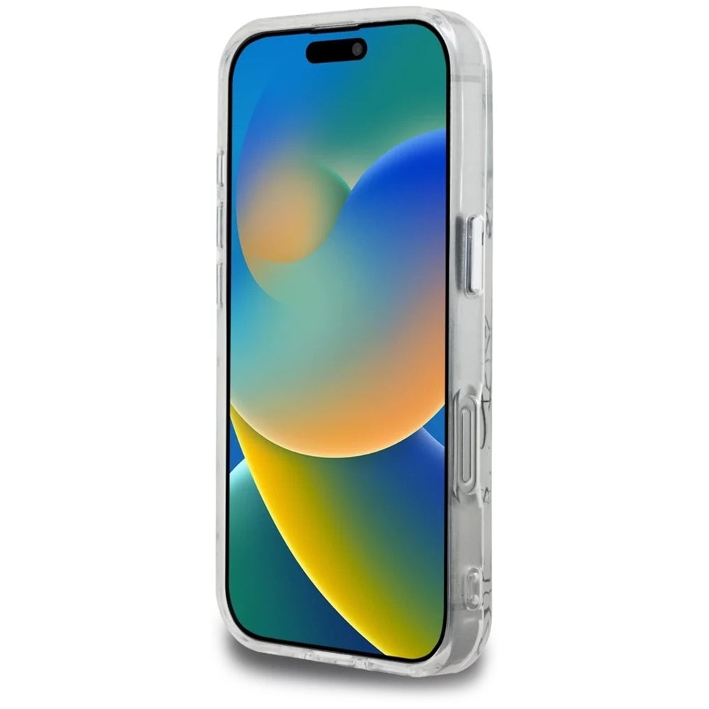 Futrola MagSafe za Apple iPhone 16 Pro Max, Karl Lagerfeld, IML Karl Script Pattern, Bijela