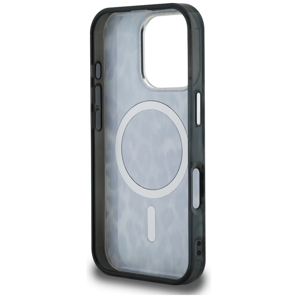 Futrola MagSafe za Apple iPhone 16 Pro Max, Karl Lagerfeld, IML Leopard uzorak, Crna