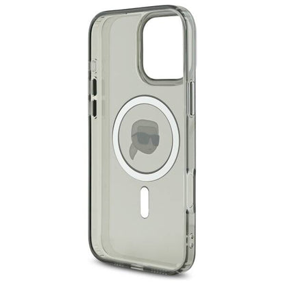 Futrola MagSafe za Apple iPhone 16 Pro Max, Karl Lagerfeld, IML Metal Karl's Head, Crna