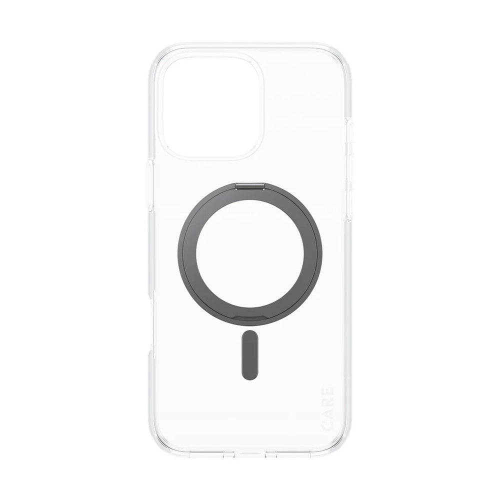 Futrola MagSafe za Apple iPhone 16 Pro Max, PanzerGlass, Care Feature Kickstand, Crna Prozirna