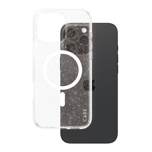 Futrola MagSafe za Apple iPhone 16 Pro Max, PanzerGlass, Care Urban Combat Star Lit, Bijela Prozirna