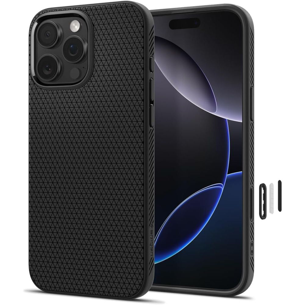 Futrola MagSafe za Apple iPhone 16 Pro Max, Spigen, Liquid Air T, Mat Crna