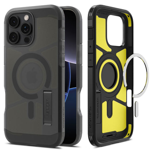 Futrola MagSafe za Apple iPhone 16 Pro Max, Spigen, Tough Armor, Crna Satin ACS09070