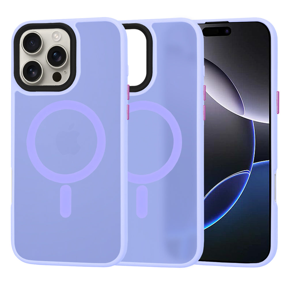 MagSafe maska za Apple iPhone 16 Pro Max, Techsuit, HaloFrost, Svijetlo Ljubičasta